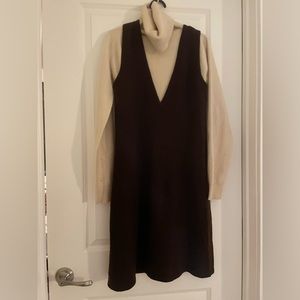Ralph Lauren purple label 100% Cashmere Chocolate Brown sweater dress